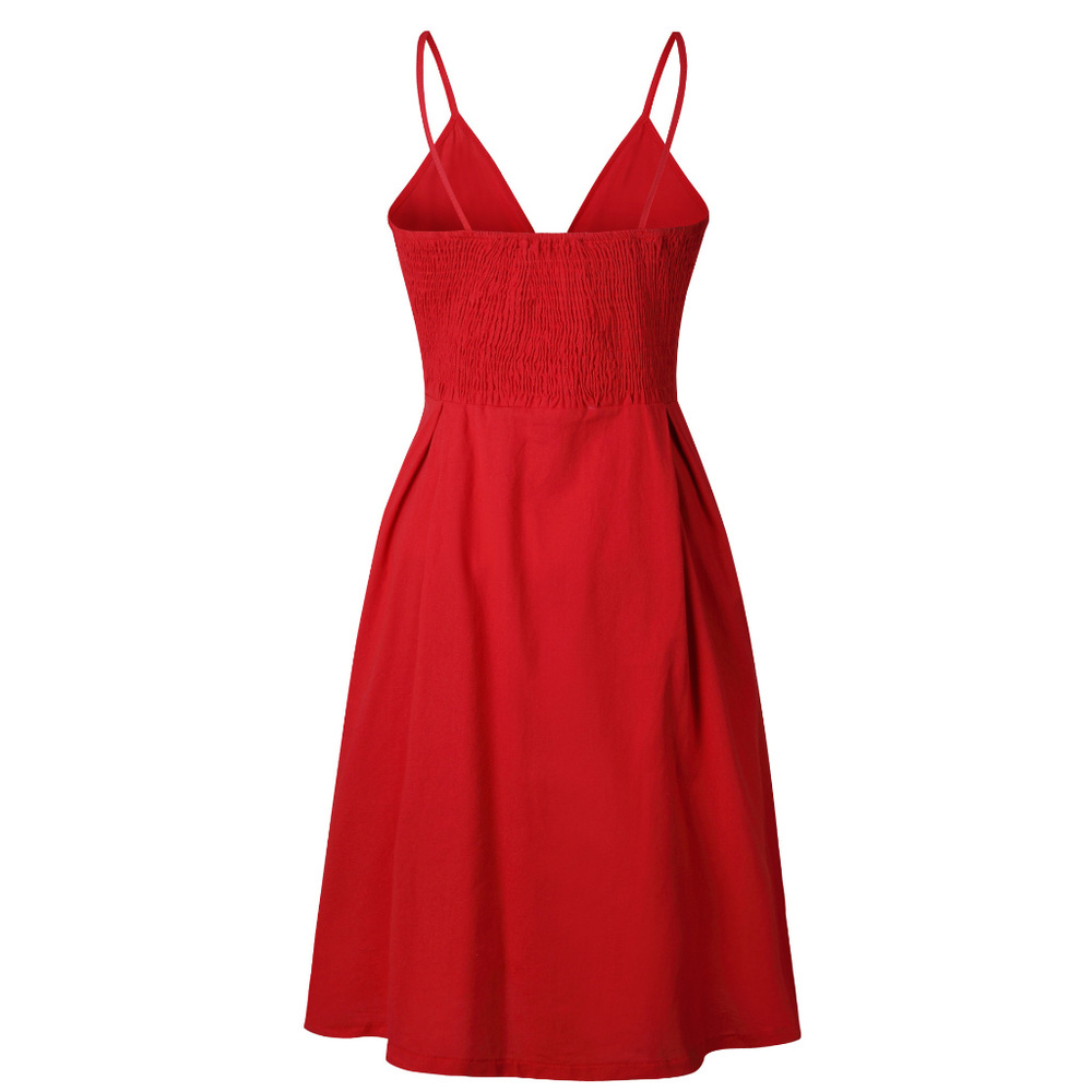 Red halter dress - Picture 5 of 7